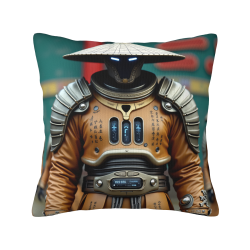 Samurai-Kissen - Plüsch-Kissenbezug im orientalischen Kampfkunst-Stil