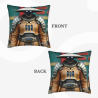 Cuscino Samurai - Copricuscino in Peluche in Stile Arti Marziali Orientali