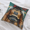 Cuscino Samurai - Copricuscino in Peluche in Stile Arti Marziali Orientali