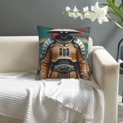 Cuscino Samurai - Copricuscino in Peluche in Stile Arti Marziali Orientali