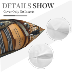 Coussin Samouraï - Housse de Coussin en Peluche de Style Arts Martiaux Orientaux