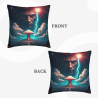Funda de almohada de felpa doble cara de 18x18 pulgadas con diseño fantástico