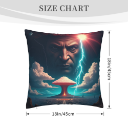 18x18英寸雙面毛絨奇幻圖案抱枕套