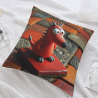 18x18 inches Double - sided Plush Pillowcase with Cartoon Dragon
