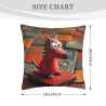 18x18 inches Double - sided Plush Pillowcase with Cartoon Dragon