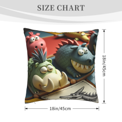 Witziges Plüschkissen mit Dinosaurier-Motiv - Okomall