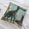 Funda de cojín de felpa de doble cara con estampado de perro de dibujos animados de 45x45 cm