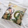 18x18 Inch Double - Sided Plush Pillowcase with Cartoon Animals