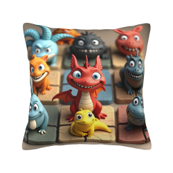 Housse de coussin dinosaure mignon - Okomall