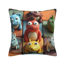Cute Dinosaur Plush Pillow Cover - Okomall