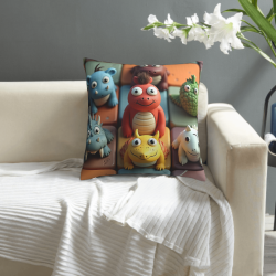 Cute Dinosaur Plush Pillow Cover - Okomall