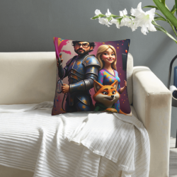 Funda de almohada de felpa doble cara de 18x18 pulgadas con diseño de dibujos animados