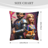 18x18 Inch Double - Sided Plush Pillowcase with Cartoon Pattern