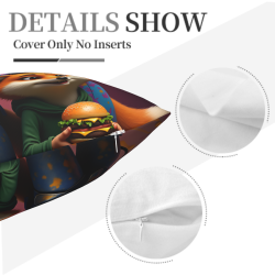 18x18 Inch Double - Sided Plush Pillowcase with Cartoon Pattern