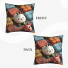 Housse de coussin en peluche double face 18x18 pouces avec motif de dessin animé, douce et confortable