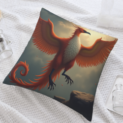 Kuschelkissen aus Plüsch, doppelseitig mit Phönix-Motiv, 45,7 x 45,7 cm