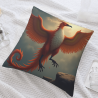 Funda de cojín de felpa de doble cara con motivo de Fénix, 45,7 x 45,7 cm