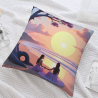 18x18英寸閨蜜夕陽海景雙面毛絨抱枕套