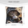 18x18 Zoll Plüschkissenbezug mit Katzendesign