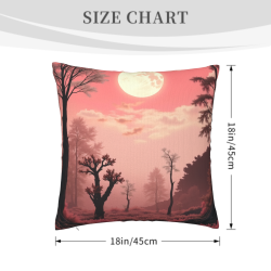 Funda de cojín de felpa reversible de 18x18 pulgadas con diseño de paisaje
