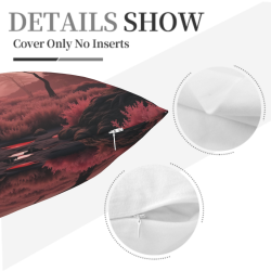 Funda de cojín de felpa reversible de 18x18 pulgadas con diseño de paisaje