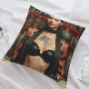 Artistic Female Portrait Plush Pillow Cover - Okomall