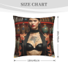 Artistic Female Portrait Plush Pillow Cover - Okomall