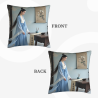 Funda de almohada de felpa doble cara de 18x18 pulgadas con diseño de belleza antigua
