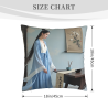 18x18 inches Double - sided Plush Pillowcase with Ancient - style Beauty Pattern