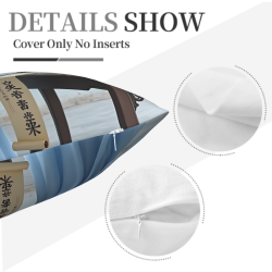 18x18 inches Double - sided Plush Pillowcase with Ancient - style Beauty Pattern