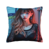 18x18英寸双面毛绒动漫美少女图案抱枕套