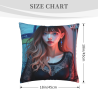 18x18인치 애니메이션 소녀 모티브 더블 사이드 플러시 베개