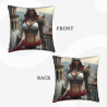 Housse de coussin en peluche recto-verso 18x18 pouces avec personnage de jeu