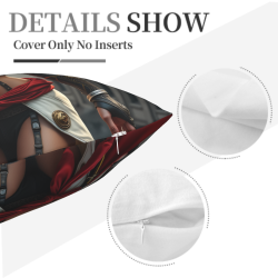 Funda de almohada de felpa de doble cara de 18x18 pulgadas con personaje de juego
