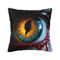 18x18 Zoll Doppelseitige Plüsch-Kissenhülle mit Cooles-Augen-Muster