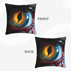 Funda de cojín de felpa reversible de 18x18 pulgadas con diseño de ojo fresco