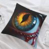 18x18 Zoll Doppelseitige Plüsch-Kissenhülle mit Cooles-Augen-Muster