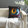 18x18 Zoll Doppelseitige Plüsch-Kissenhülle mit Cooles-Augen-Muster