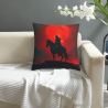 Fodera per cuscino in peluche doppia faccia 18x18 pollici con motivo cavaliere