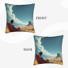 Housse de coussin en peluche réversible 18x18 pouces avec motif unique