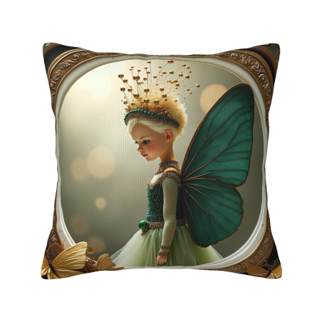 18x18 Inches Double - Sided Plush Pillowcase with Fairy Pattern