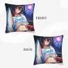 18x18 Zoll Doppelseitige Plüsch-Kissenhülle mit Anime-Mädchen-Muster