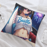 Funda de cojín de felpa reversible de 18x18 pulgadas con diseño de chica anime