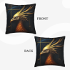 Copricuscino in peluche doppia faccia 18x18 pollici con motivo fenice