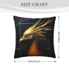 Copricuscino in peluche doppia faccia 18x18 pollici con motivo fenice