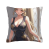 Funda de almohada de felpa doble cara de 18x18 pulgadas con diseño de chica anime hermosa