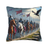18x18 inches Double - sided Plush Throw Pillow Cover with Knight Pattern