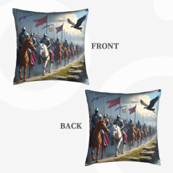 Funda de cojín de felpa reversible de 18x18 pulgadas con diseño de caballeros