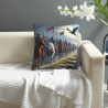 18x18 Zoll Doppelseitiger Plüsch-Kissenbezug mit Ritter-Muster