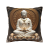 Copricuscino in peluche doppia faccia 18x18 pollici con stampa immagine di Buddha